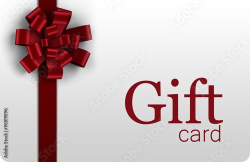 Photographie Gift card with festive bow