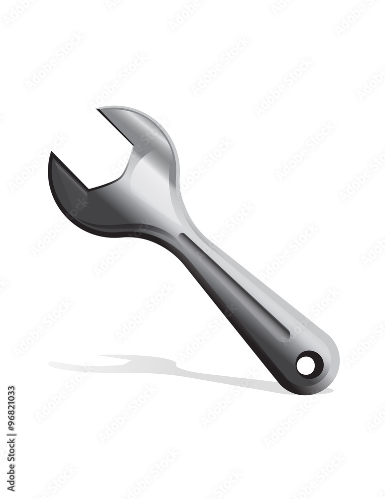 Vector hand wrench tool or spanner Vector hand wrench tool or spanner