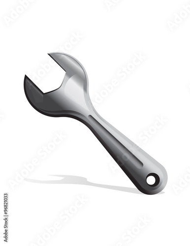 Vector hand wrench tool or spanner photo