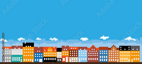 Nyhavn cityscape from Copenhagen, Denmark