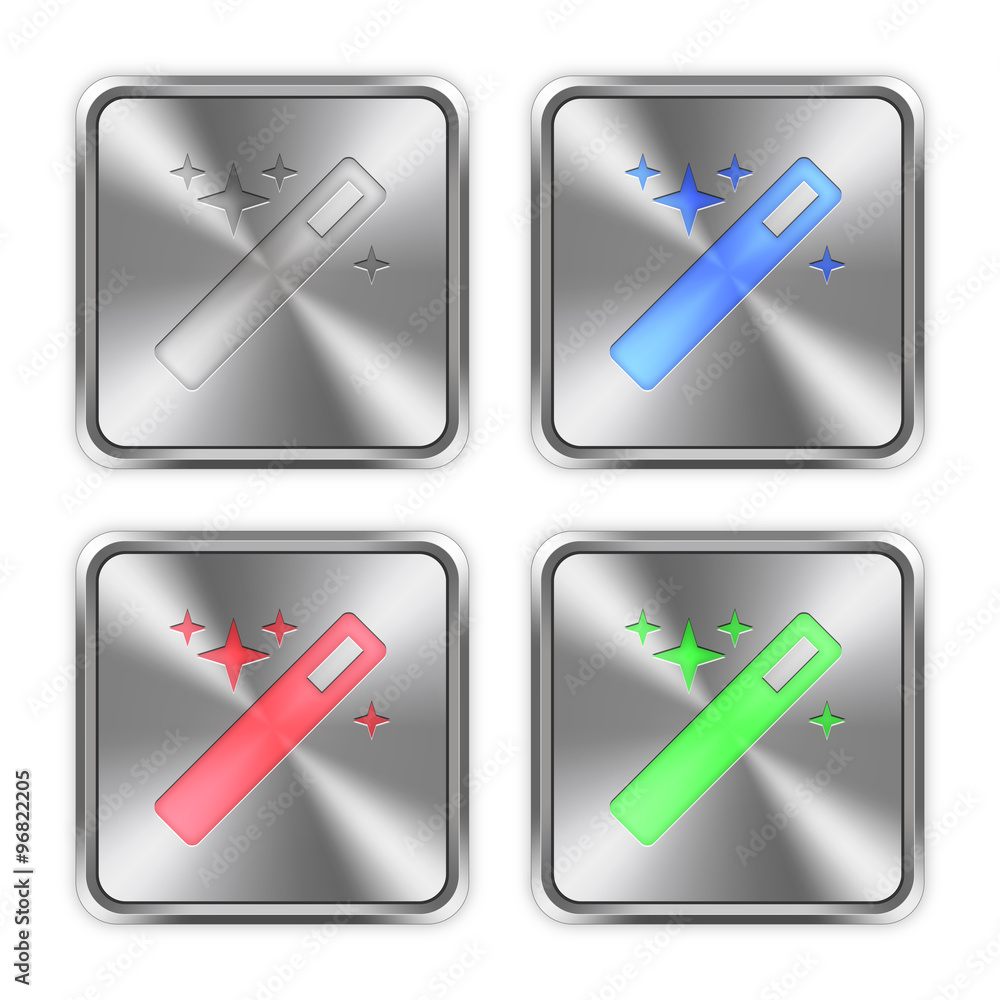 Color magic wand steel buttons Color magic wand steel buttons