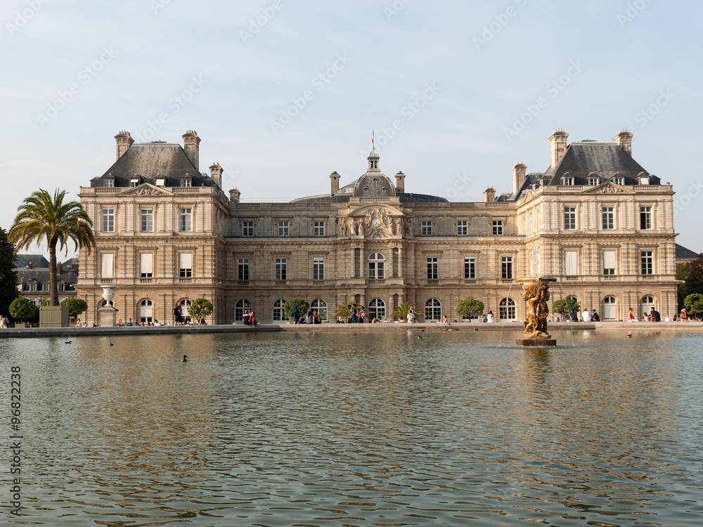  the Luxembourg Garden in Paris. Luxembourg Palace is the official residence of  the French Senate.
