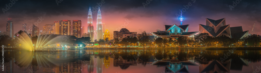 Beautiful cityscape of Kuala Lumpur skyline