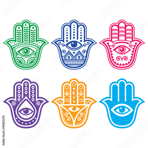Hamsa hand, Hand of Fatima - amulet, symbol of protection from devil eye 