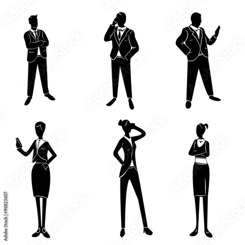 White collar workers set