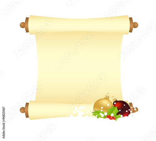 xmas manuscript isolated