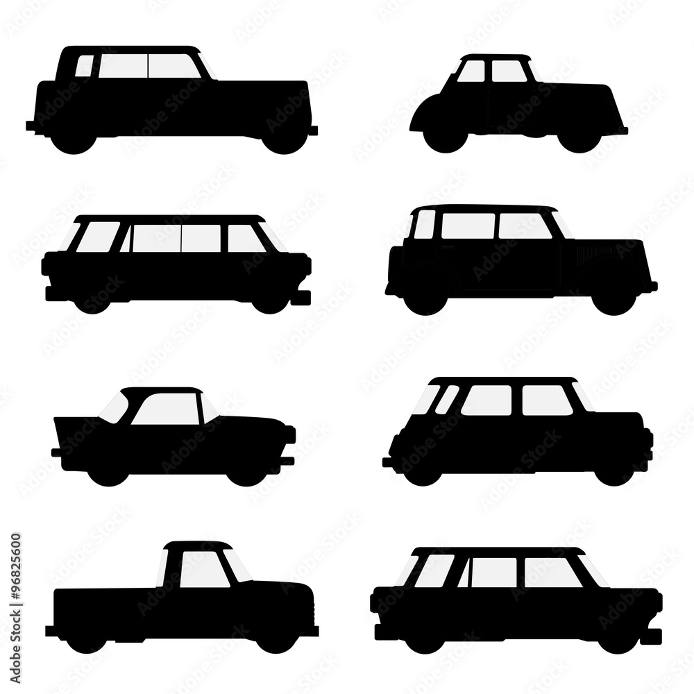Obraz premium Set of classical cars.