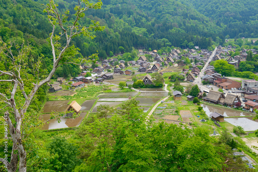Historic Village of Shirakawa-go in spring