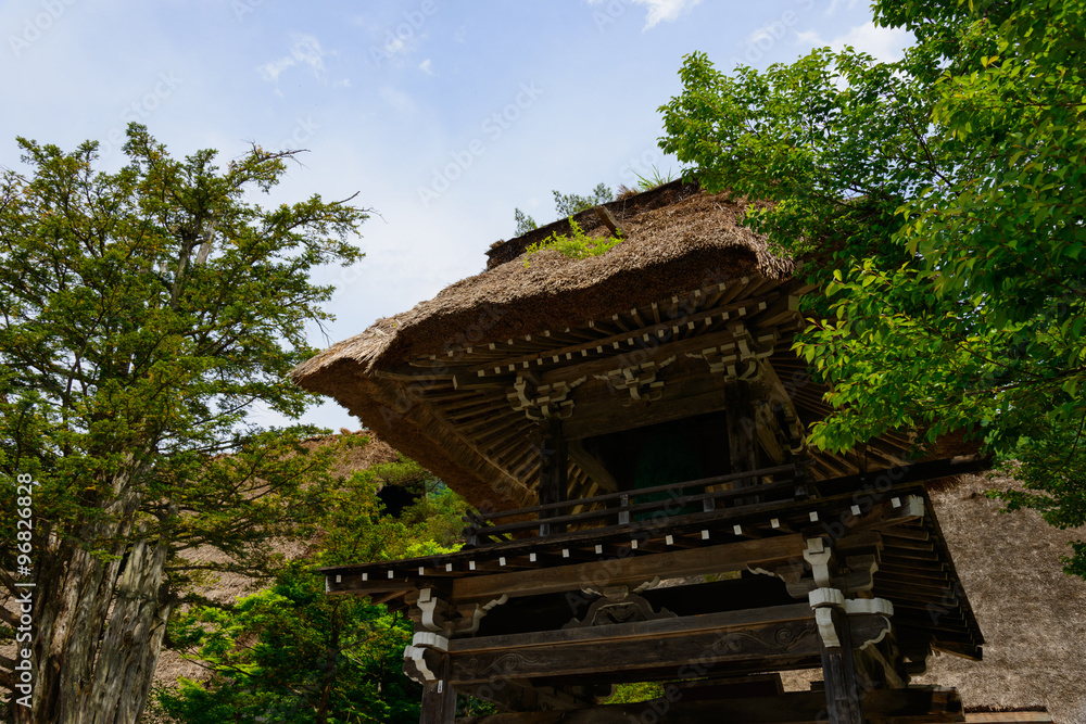 Historic Village of Shirakawa-go in spring Historic Village of Shirakawa-go in spring