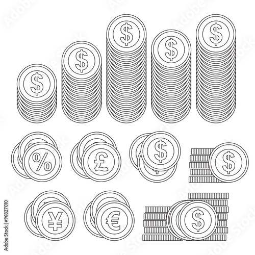 Linear coin stacks