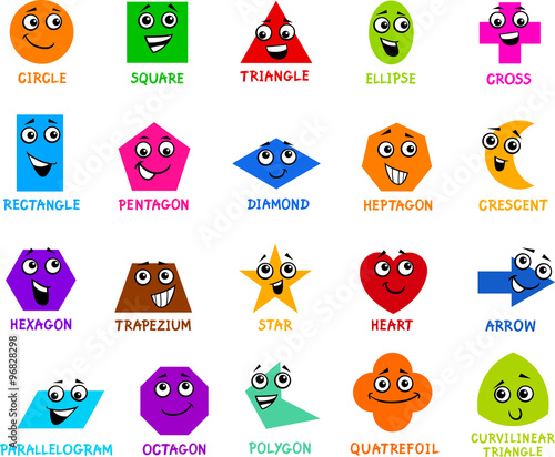 cartoon basic geometric shapes