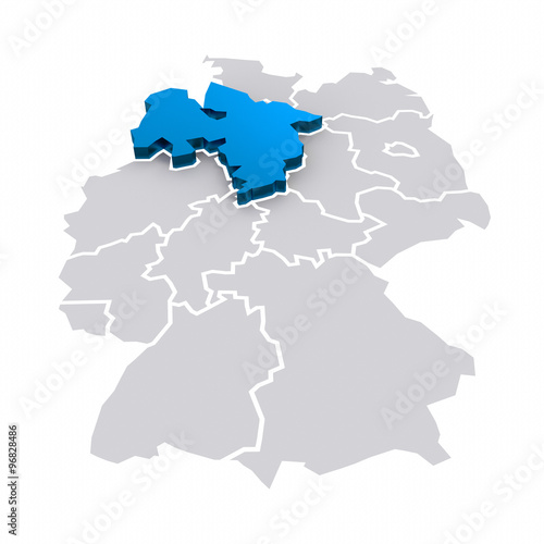 3D Bundesland Niedersachsen © Spencer
