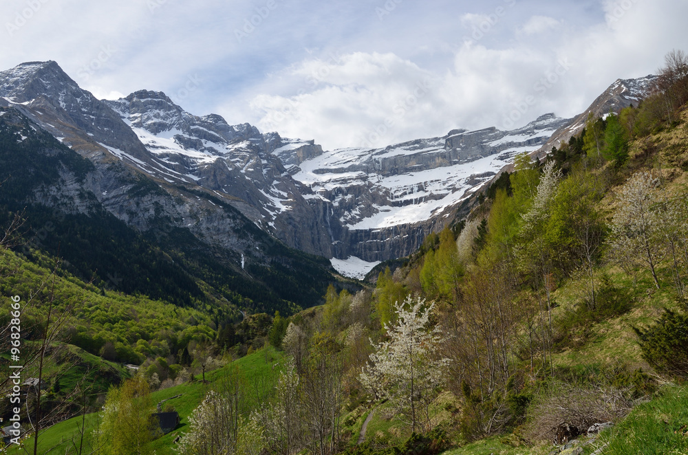 Spring view of the valley of Gavarnie