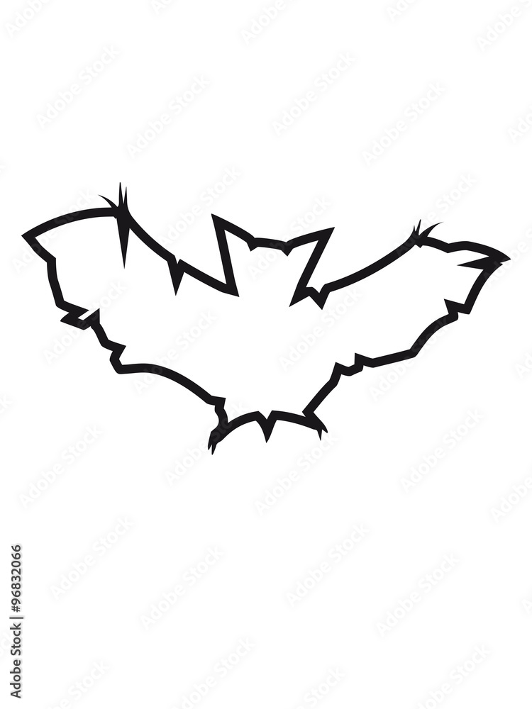cool design pattern logo symbol bat bat outline