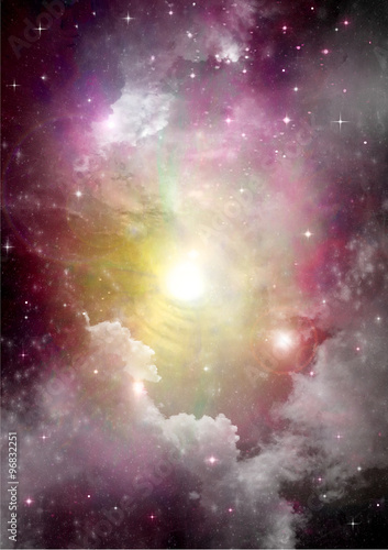 Stars  dust and gas nebula 