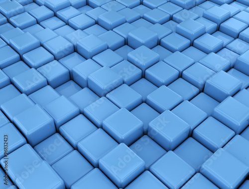 Blue cubes background