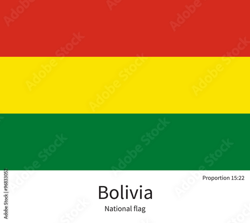 Free Download National flag of Bolivia with correct proportions, element, colors - GFXLoad