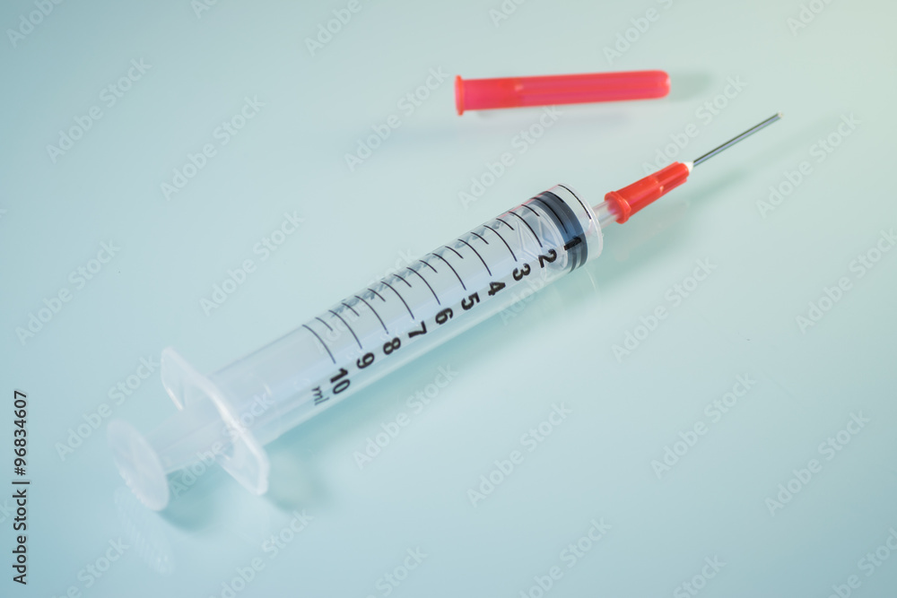 Syringe with needle ready for use Syringe with needle ready for use