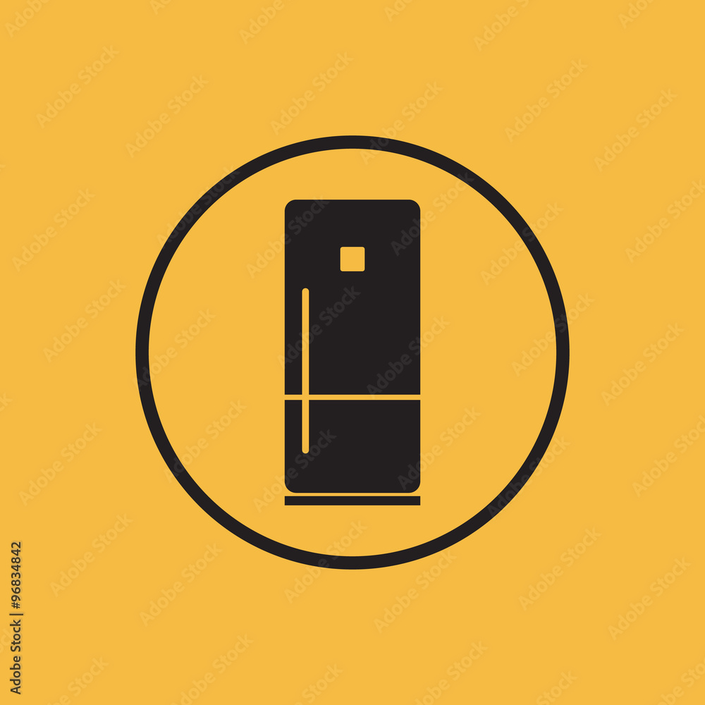 Fototapeta premium Refrigerator icon. Vector illustration.