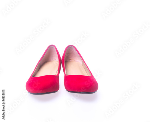 shoe. red and fashion woman shoes on a background.