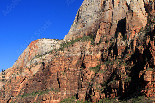 Red mountains in Zion National Park, Utah, United States