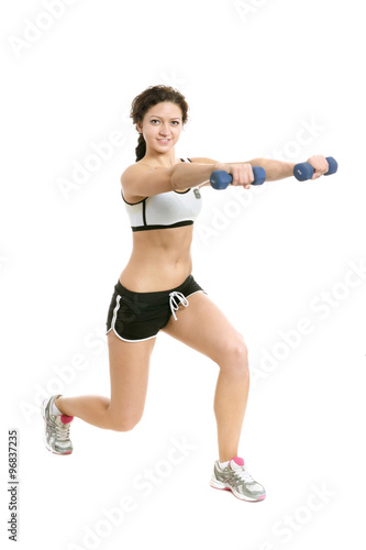 woman with dumbbells 