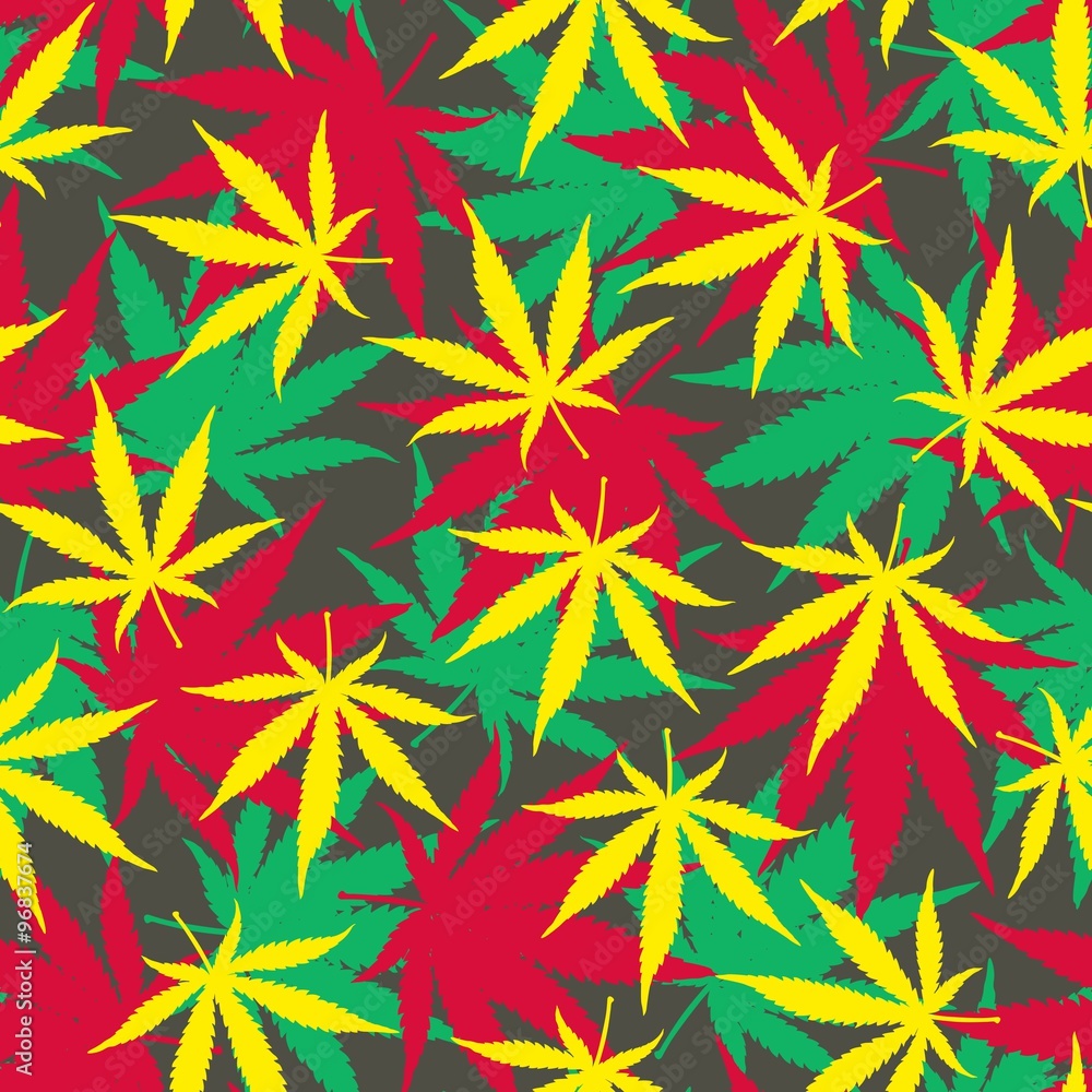 Ganja Marijuana Weed Seamless Pattern Vector Ganja Marijuana Weed Seamless Pattern Vector