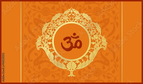 aum syllable, paisley design ,Hinduism, India