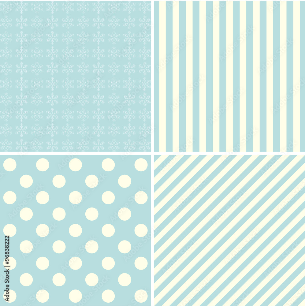 Merry Christmas Holiday Patterns Set. Merry Christmas Holiday Patterns Set.