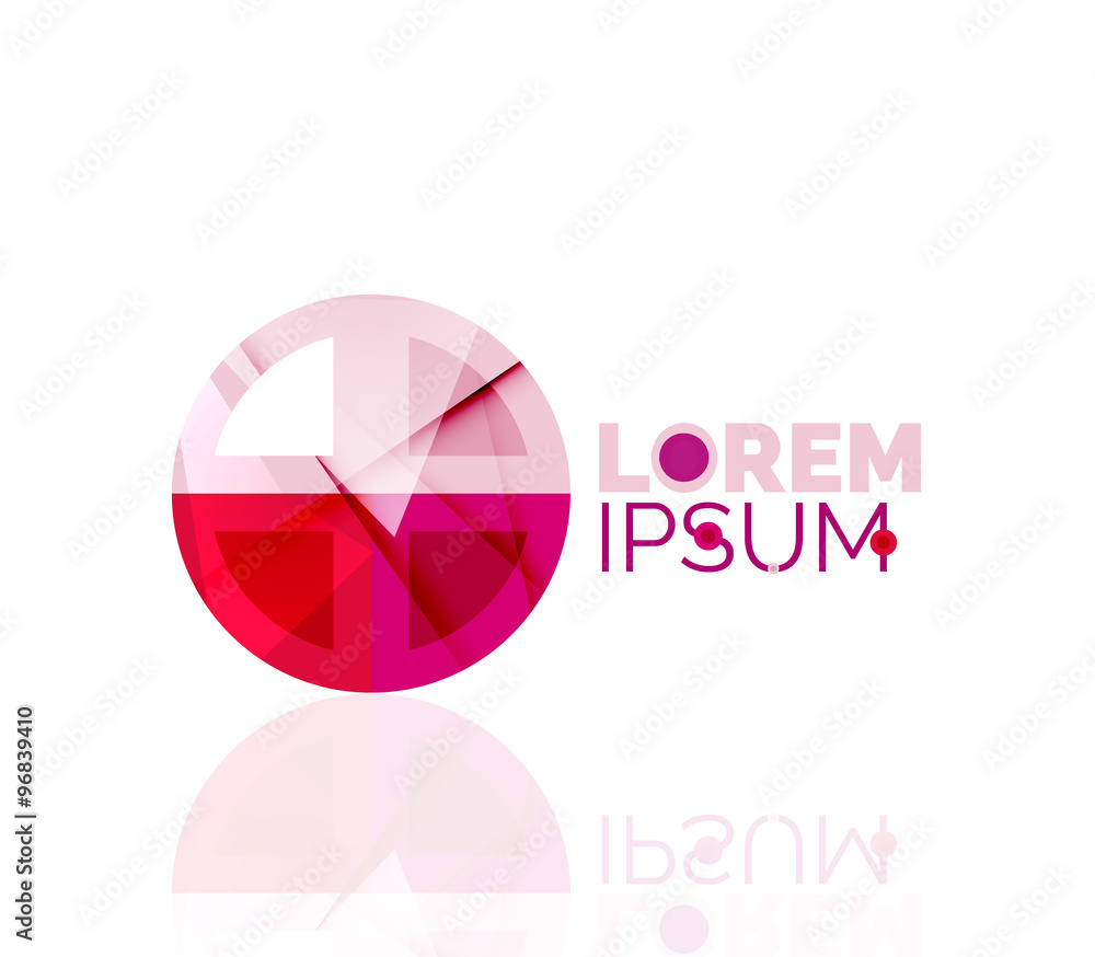Fototapeta premium Logo, abstract geometric business icon