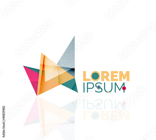 Free Download Logo, abstract geometric business icon - GFXLoad