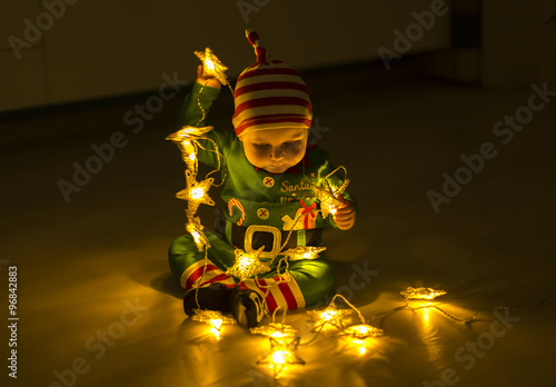 Santa helper baby