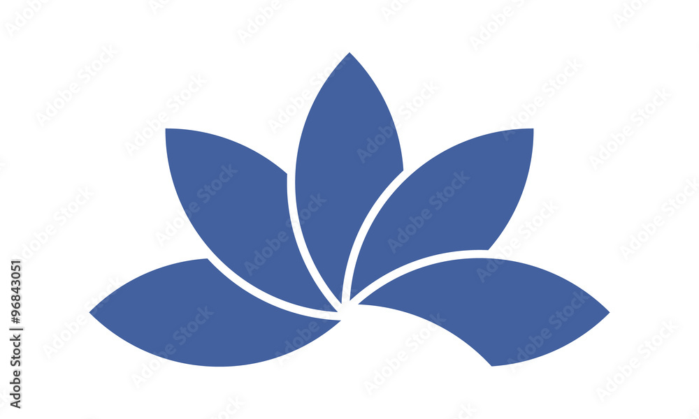 Fleur Lotus bleu simple
