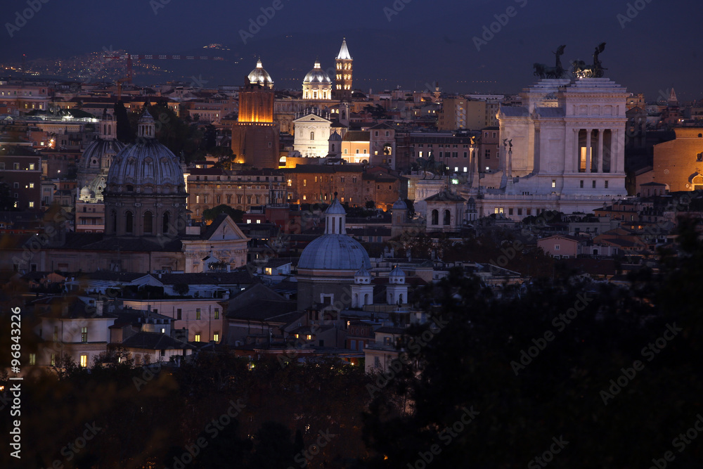 roma notturna dal gianicolo