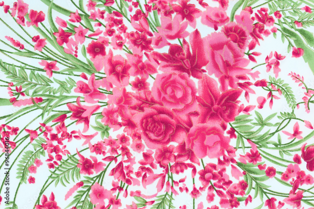 Obraz premium vintage style of tapestry flowers fabric pattern background