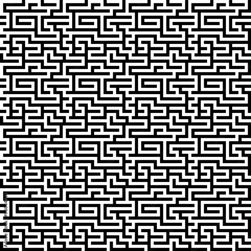 The maze, labyrinth pattern The maze, labyrinth pattern