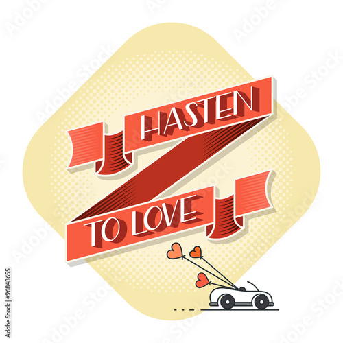 Love poster with inspirational lettering.