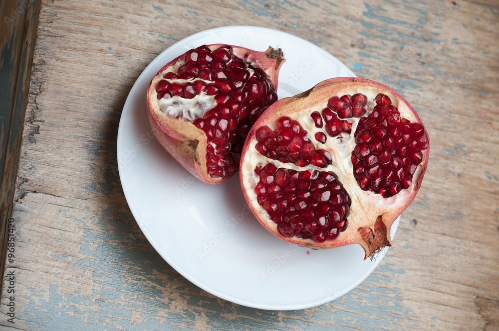 pomegranate on the table