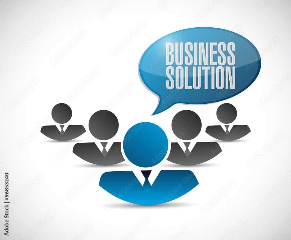 Business Solution teamwork sign concept Business Solution teamwork sign concept
