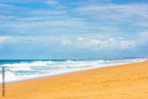 Long Sand Atlantic Beach with ocean waves