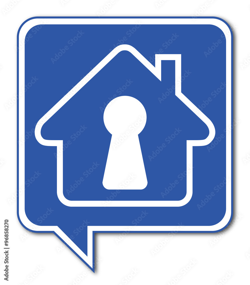 Logo maison et serrure. Logo maison et serrure.