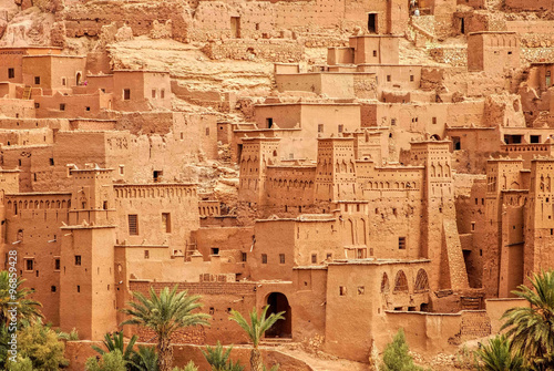 Clay kasbah Ait Benhaddou, Morocco photo