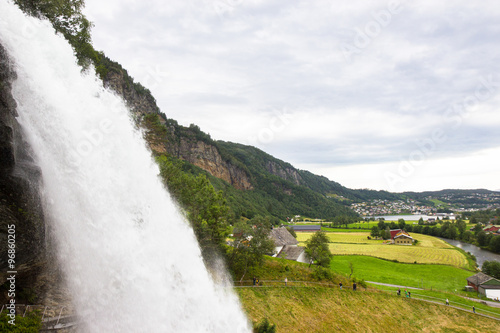 Steinsdalsfossen - a gorgeous waterfall in Norway photo