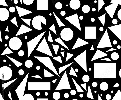 Abstract vector seamless pattern with geometrical polygonal shapes. You can use any color of background