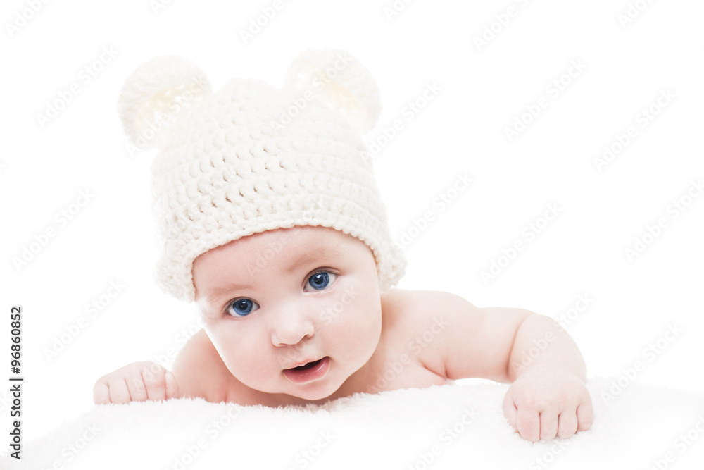 Cute baby on white background Cute baby on white background