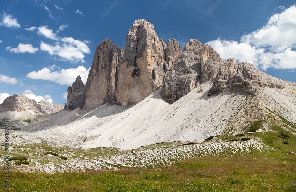 Drei Zinnen or Tre Cime di Lavaredo, Italien Alps Drei Zinnen or Tre Cime di Lavaredo, Italien Alps