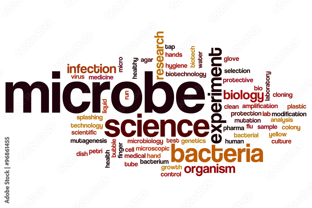 Microbe word cloud concept