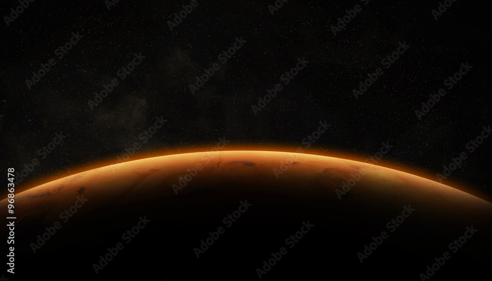 Fototapeta premium View of planet Mars
