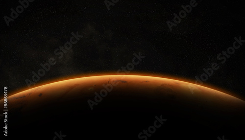 Fototapeta Naklejka Na Ścianę i Meble -  View of planet Mars