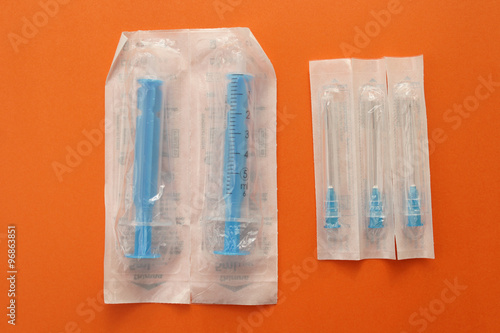 Plastic syringe - packed 